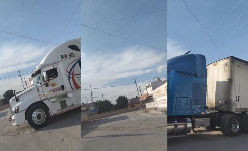 Vecinos del Centro de Gómez Palacio se quejan por el paso de unidades pesadas y cables caídos
