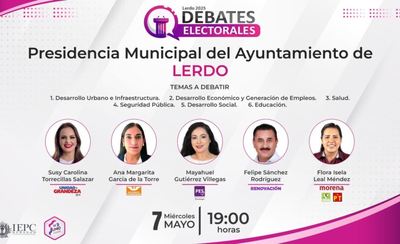 EN VIVO: Debate electoral de los candidatos a la alcaldía de Lerdo