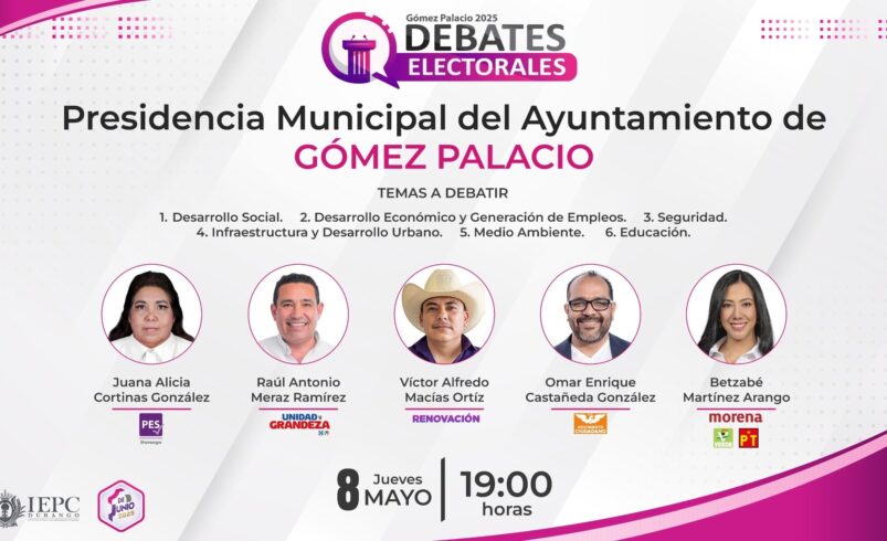 EN VIVO: Debaten candidatos a alcaldes de Gómez Palacio