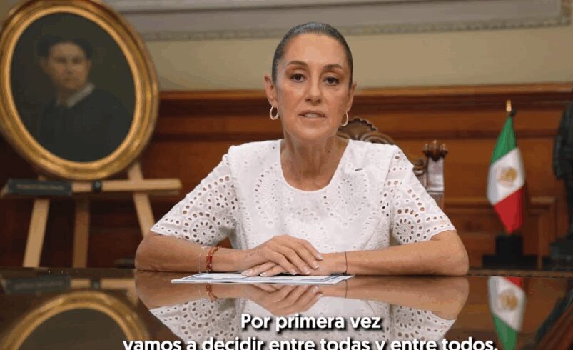 Sheinbaum hace un último llamado a votar en la histórica elección judicial del 1 de junio