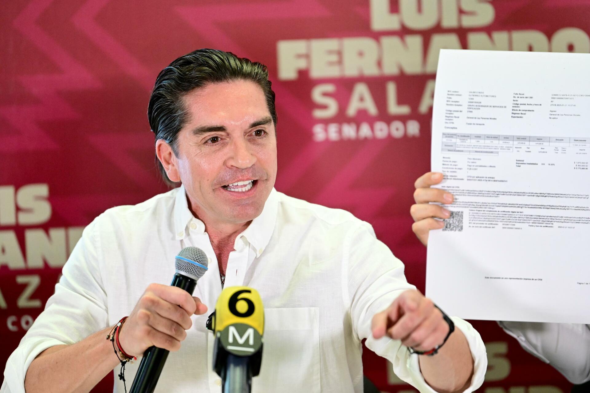 Denuncia senador Luis Fernando Salazar fraude millonario en Simas; acusa al alcalde, Ganem y a chofer