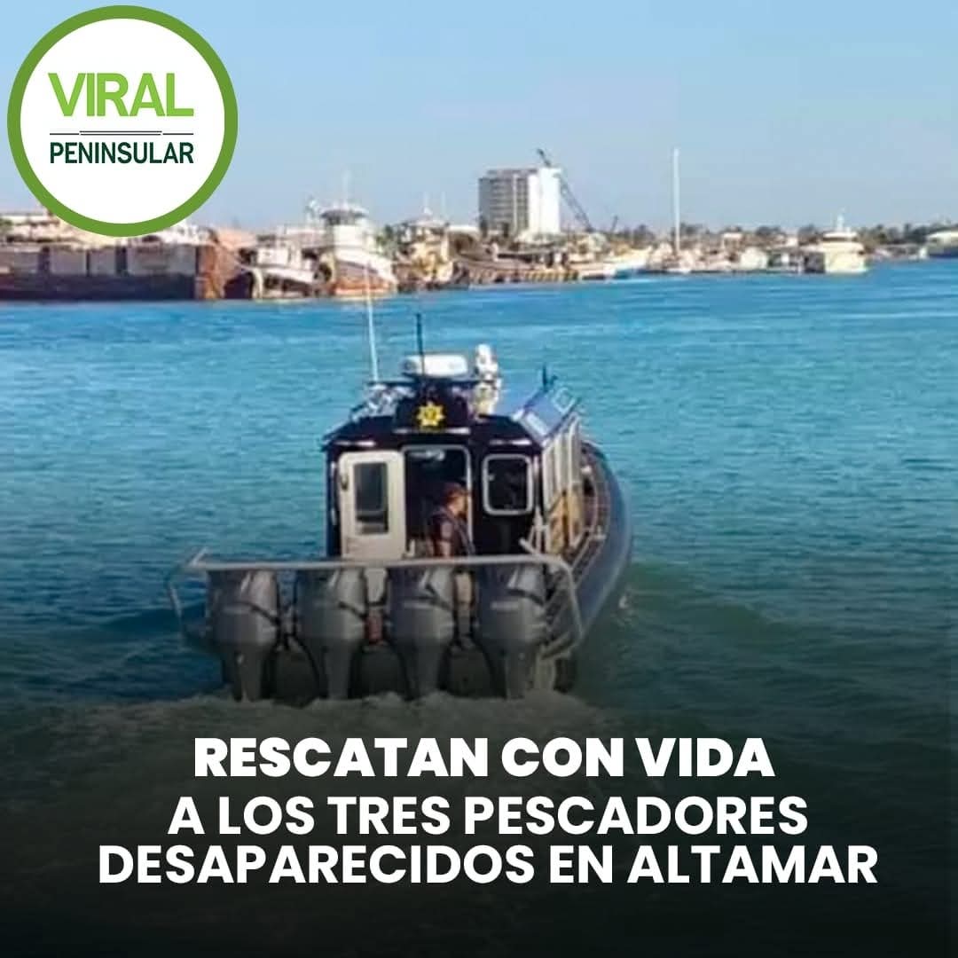 Rescatan con vida a los tres pescadores desaparecidos en altamar