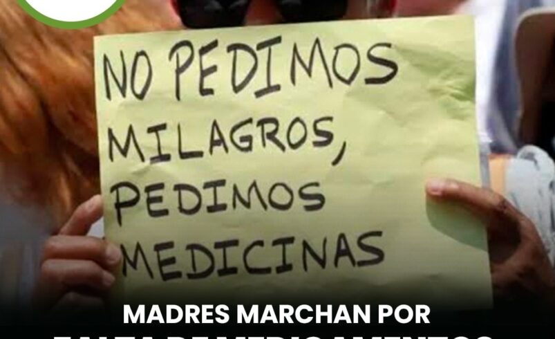 Madres marchan por falta de medicamentos y equipo en el O’Horán