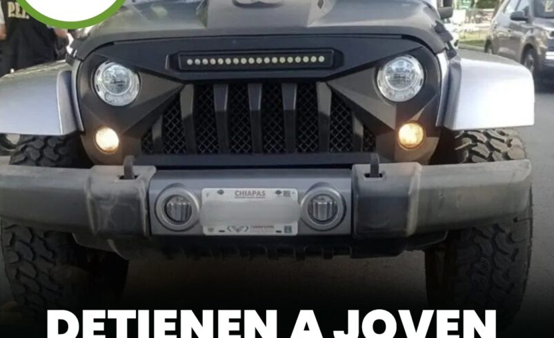 Detienen a joven por lanzar huevos desde un Jeep en Mérida