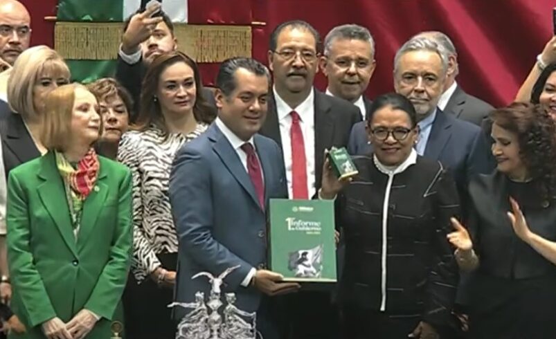 Rosa Icela Rodríguez entrega primer informe de gobierno de Sheinbaum