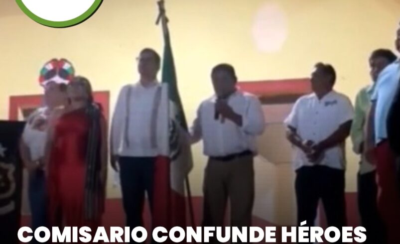 Comisario confunde héroes en el Grito de Independencia en Ticul