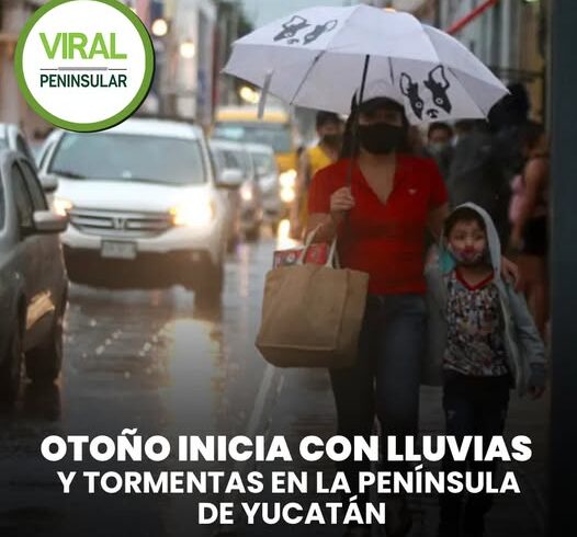 Otoño inicia con lluvias y tormentas en la Península de Yucatán