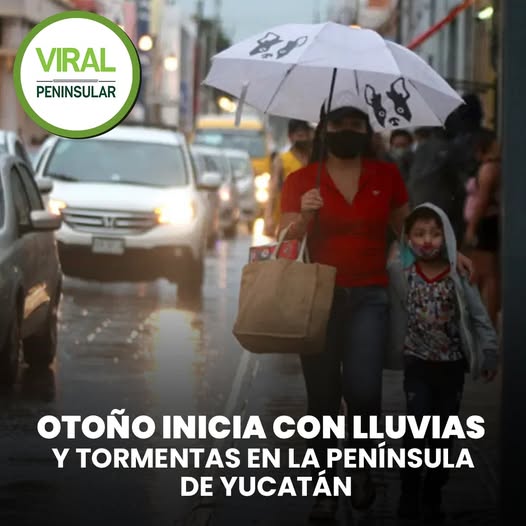 Otoño inicia con lluvias y tormentas en la Península de Yucatán