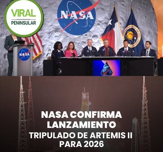 NASA confirma lanzamiento tripulado de Artemis II para 2026