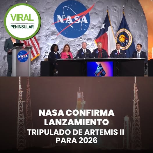 NASA confirma lanzamiento tripulado de Artemis II para 2026