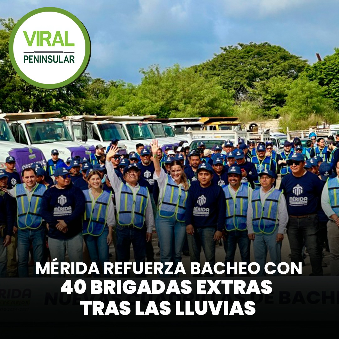 Mérida refuerza bacheo con 40 brigadas extras tras las lluvias