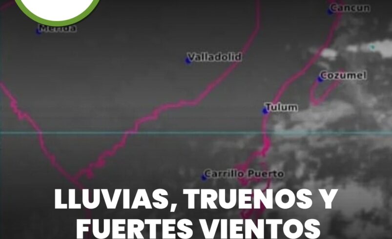 Lluvias, truenos y fuertes vientos continuarán en Yucatán hasta el viernes