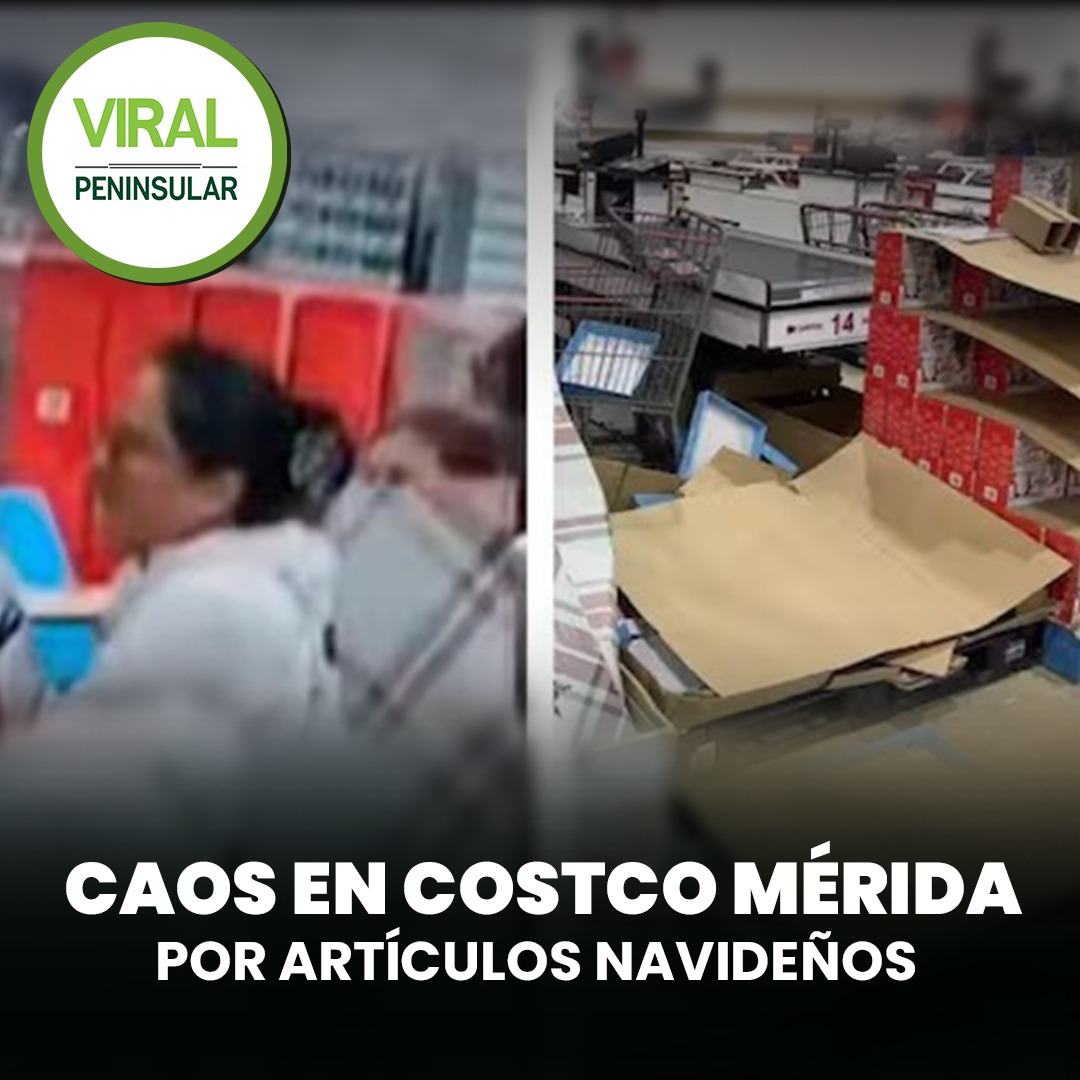 Caos en Costco Mérida por artículos navideños