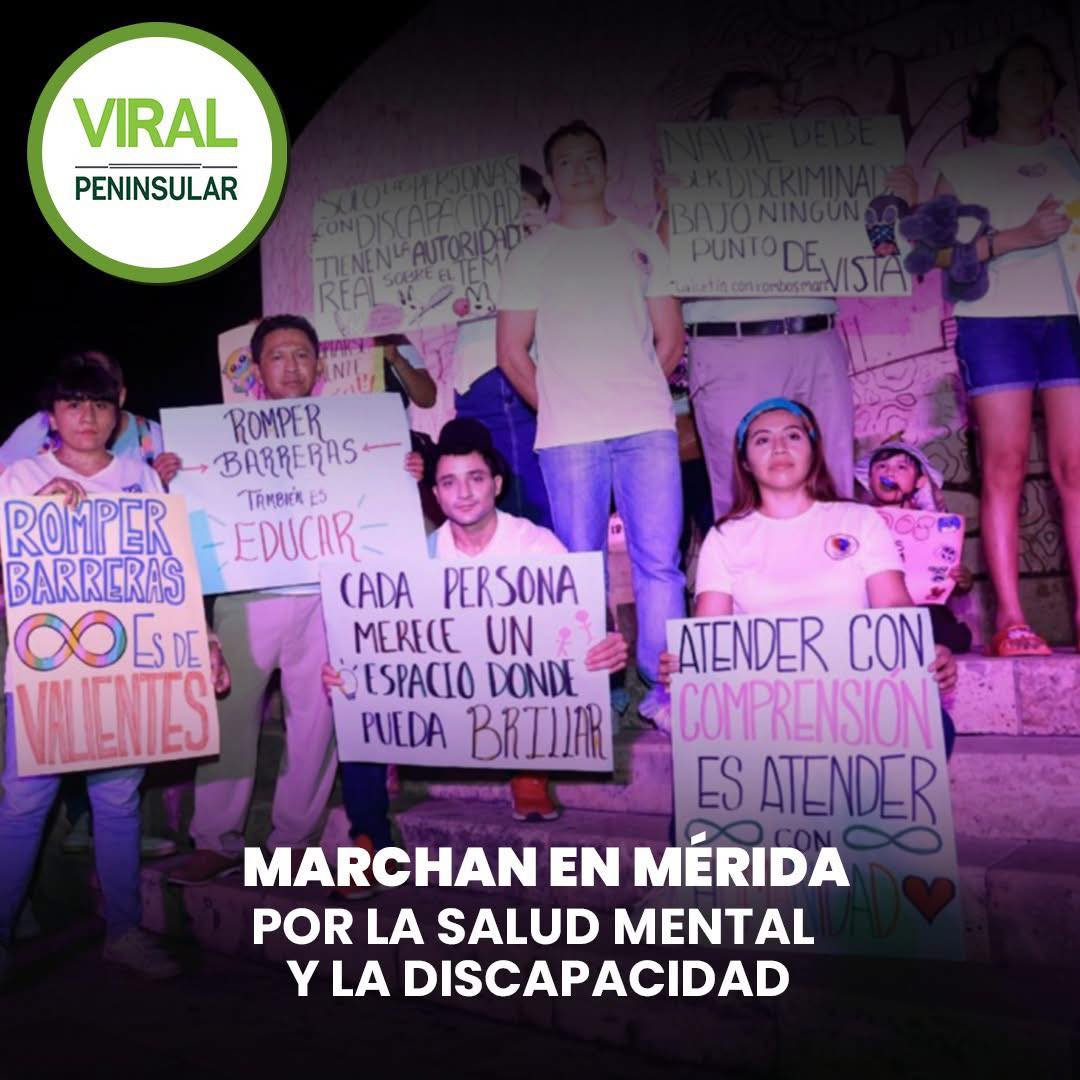 Marchan en Mérida por la salud mental y la discapacidad