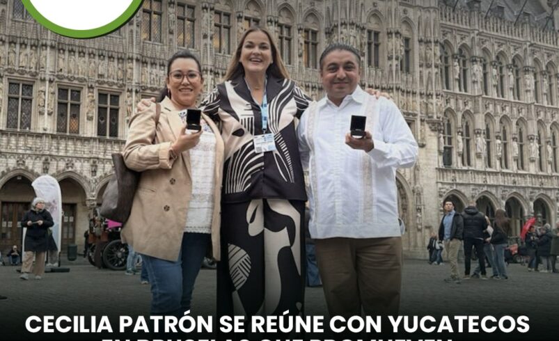 Cecilia Patrón se reúne con yucatecos en Bruselas que promueven la cultura gastronómica local
