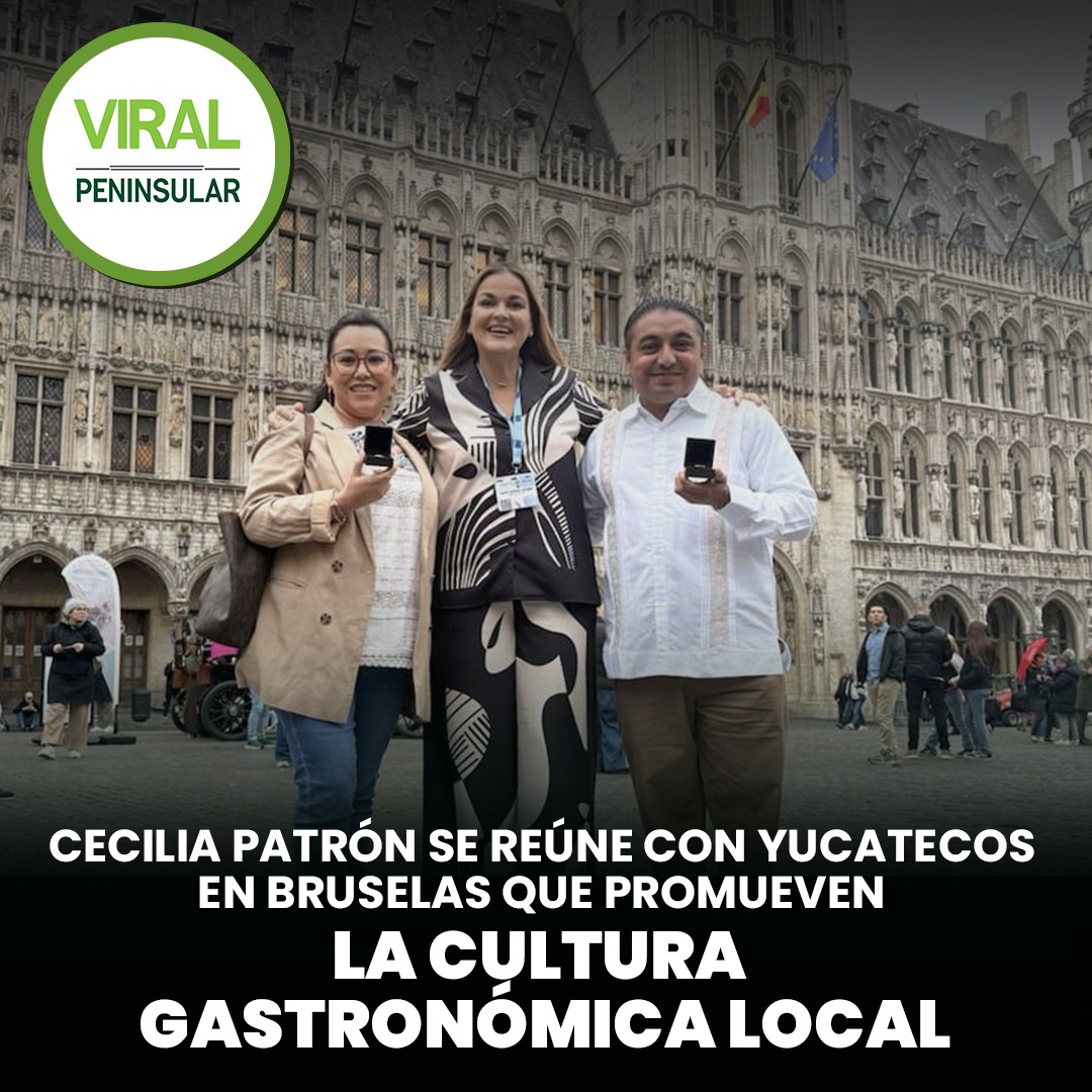 Cecilia Patrón se reúne con yucatecos en Bruselas que promueven la cultura gastronómica local