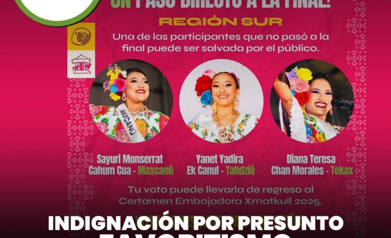 Indignación por presunto favoritismo en el Certamen Embajadora Xmatkuil 2025