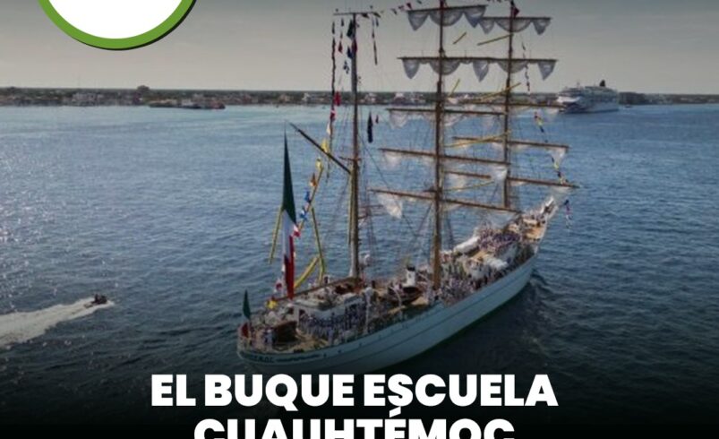 El Buque Escuela Cuauhtémoc llegará a Progreso con más de 160 cadetes
