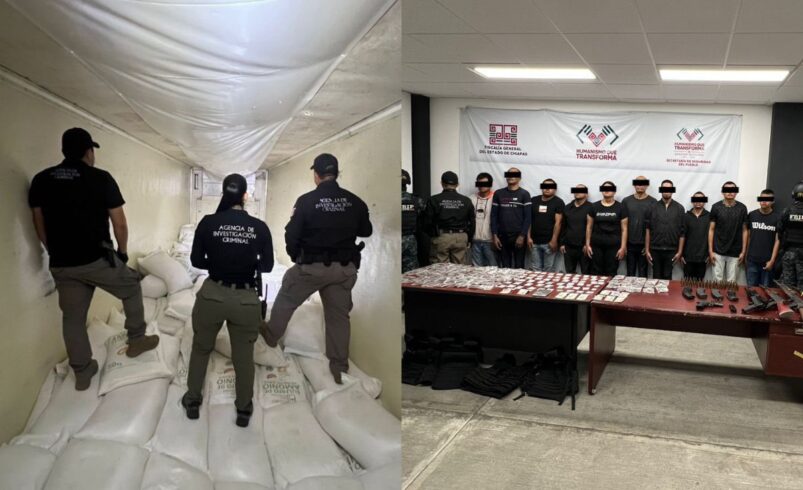 Harfuch reporta doble golpe al crimen; 12 detenidos del CJNG y 320 kilos de metanfetamina asegurada