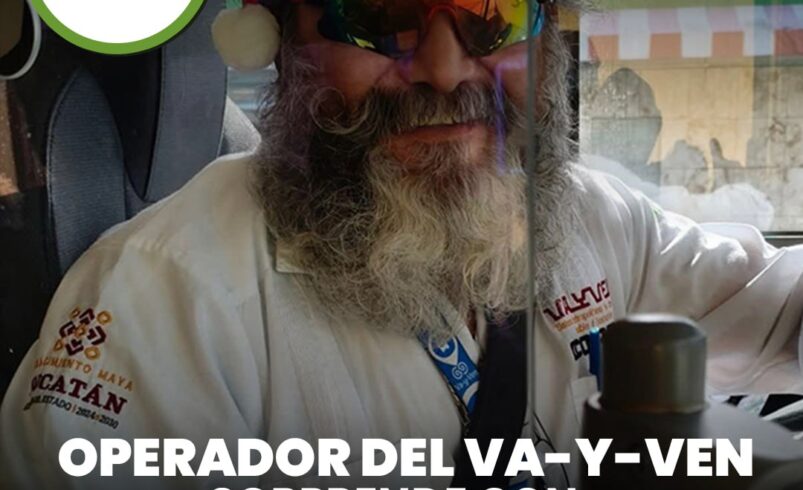 Operador del Va-y-Ven sorprende con disfraz de santa