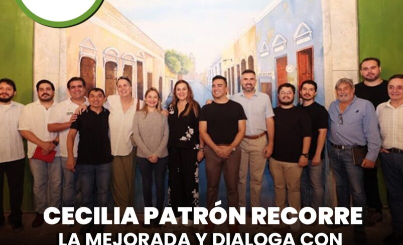 Cecilia Patrón recorre La Mejorada y dialoga con comerciantes del Centro Histórico