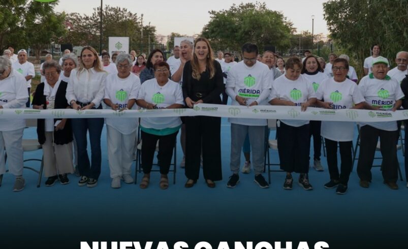 Nuevas canchas fortalecen el bienestar de adultos mayores en Mérida