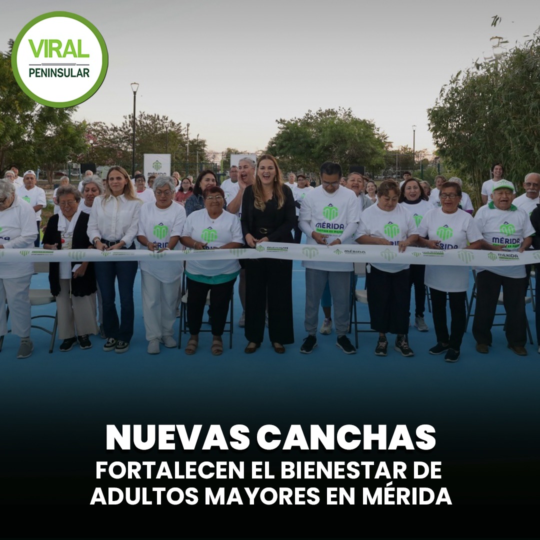 Nuevas canchas fortalecen el bienestar de adultos mayores en Mérida