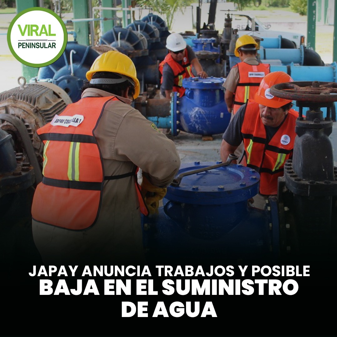 JAPAY anuncia trabajos y posible baja en el suministro de agua