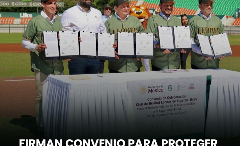 Firman convenio para proteger a trabajadores del béisbol en Yucatán