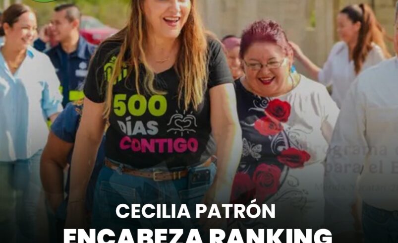 Cecilia Patrón encabeza ranking de alcaldes en Yucatán