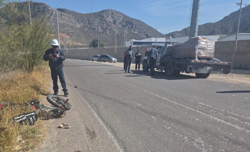 Conductor de camión impacta a motociclista en el ejido Monterreycillo en Lerdo