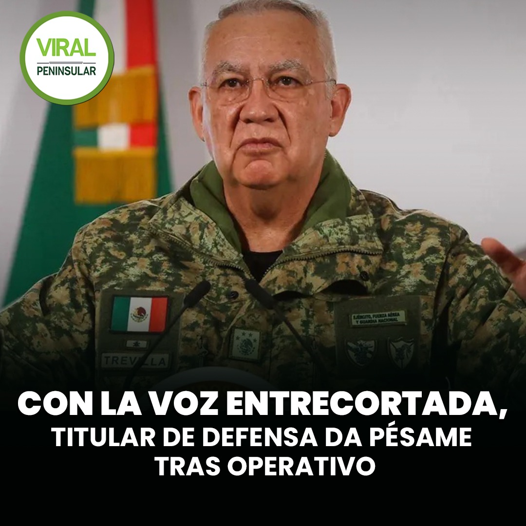 Con la voz entrecortada, titular de Defensa da pésame tras operativo