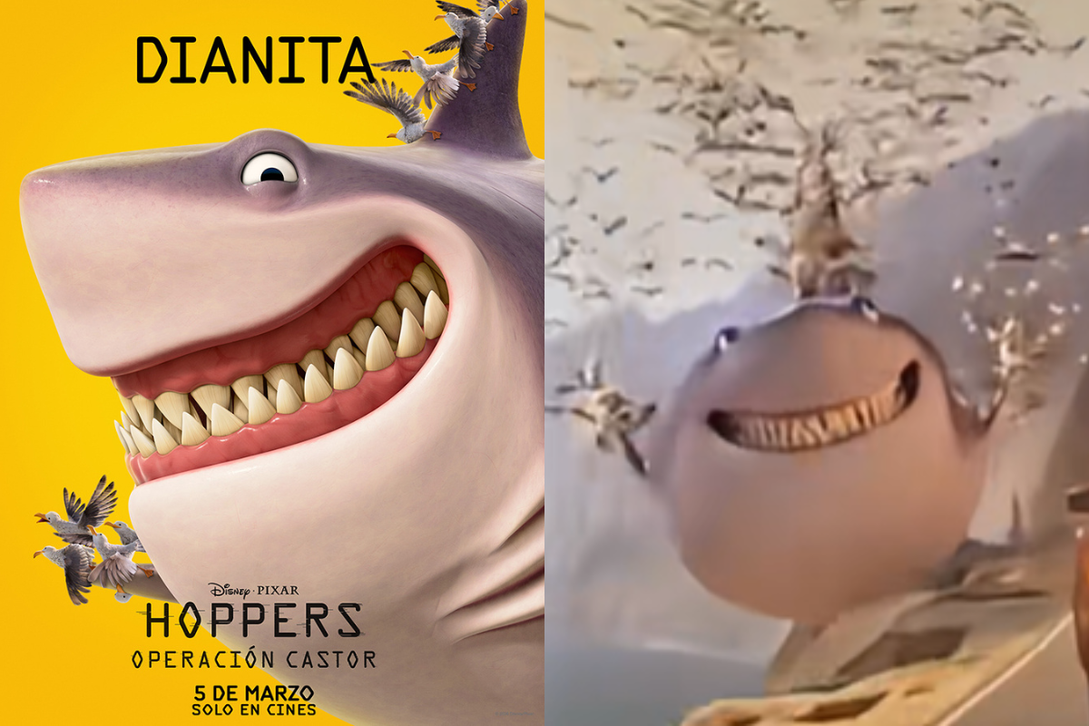 «Dianita»; el tiburón que se roba las risas en la película animada «Hoppers»