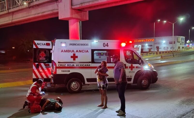 Cables provocan accidente de motociclista en el bulevar Diagonal Reforma