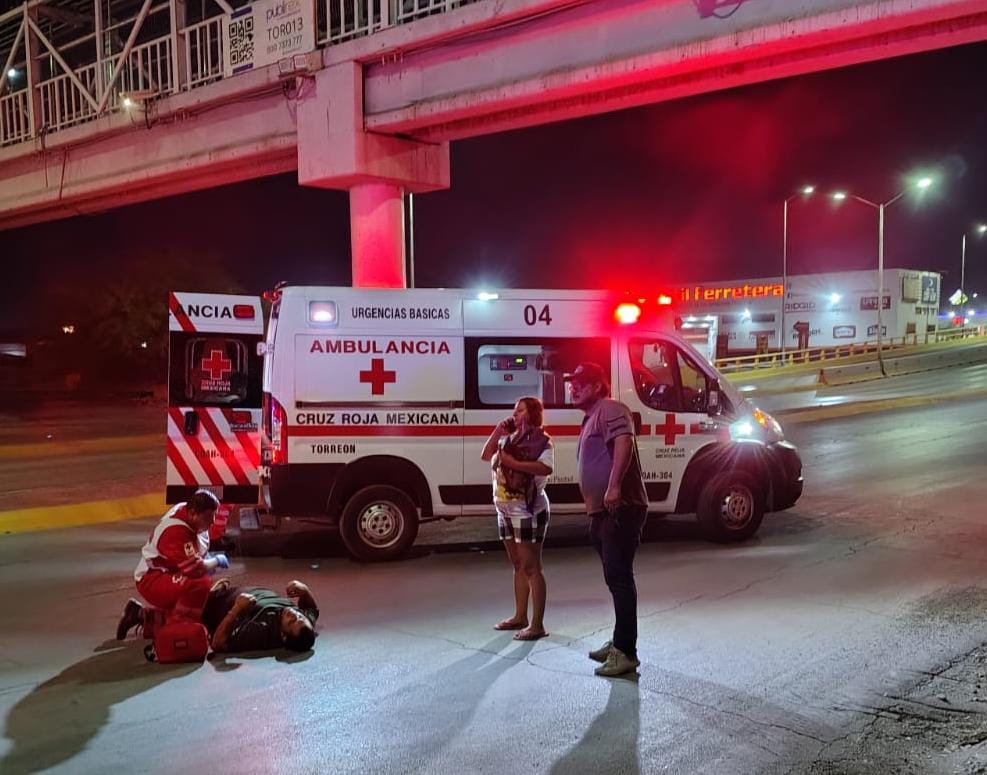 Cables provocan accidente de motociclista en el bulevar Diagonal Reforma