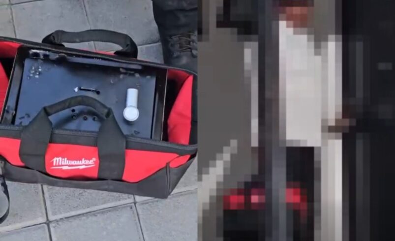 Vecinos de Viñedos sorprenden a guardia de seguridad con una sospechosa maleta