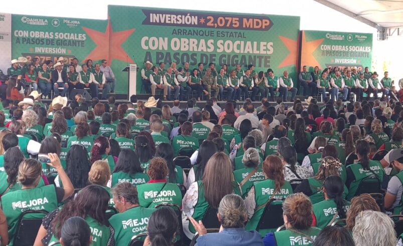 Invertirán más de dos mil mdp en programa estatal de obras sociales en Coahuila