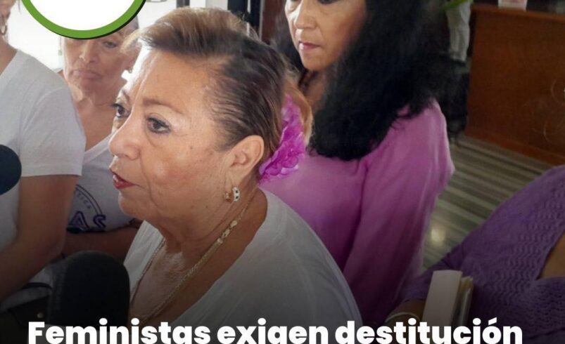 Feministas exigen destitución de funcionario estatal acusado de violencia