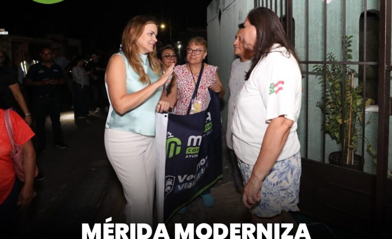 Mérida moderniza alumbrado público en Francisco de Montejo