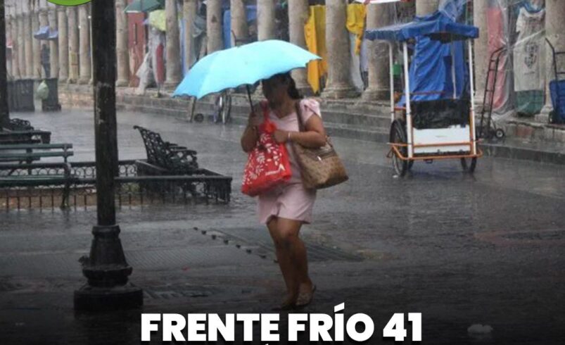 Frente frío 41 traerá lluvias y rachas de viento a Yucatán