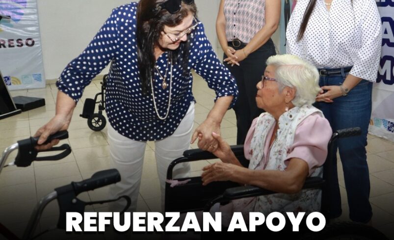 Refuerzan apoyo social en Progreso con entrega de aparatos de movilidad