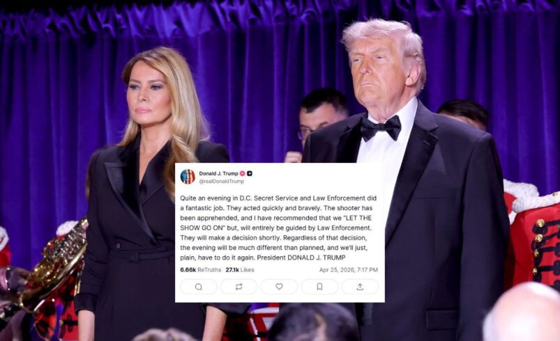 Trump asegura que “un tirador” fue detenido tras ser evacuado de evento en Washington