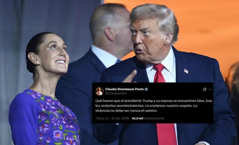 Claudia Sheinbaum manda mensaje por redes sociales a Donald Trump tras tiroteo