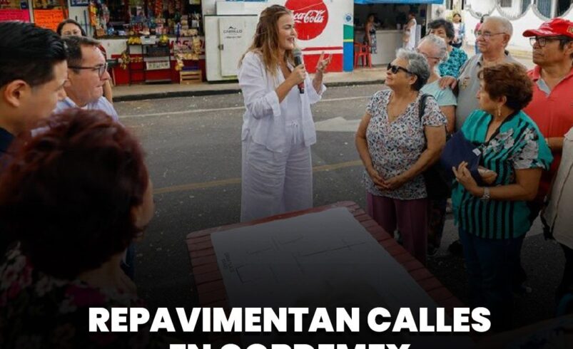 Repavimentan calles en Cordemex tras solicitud vecinal