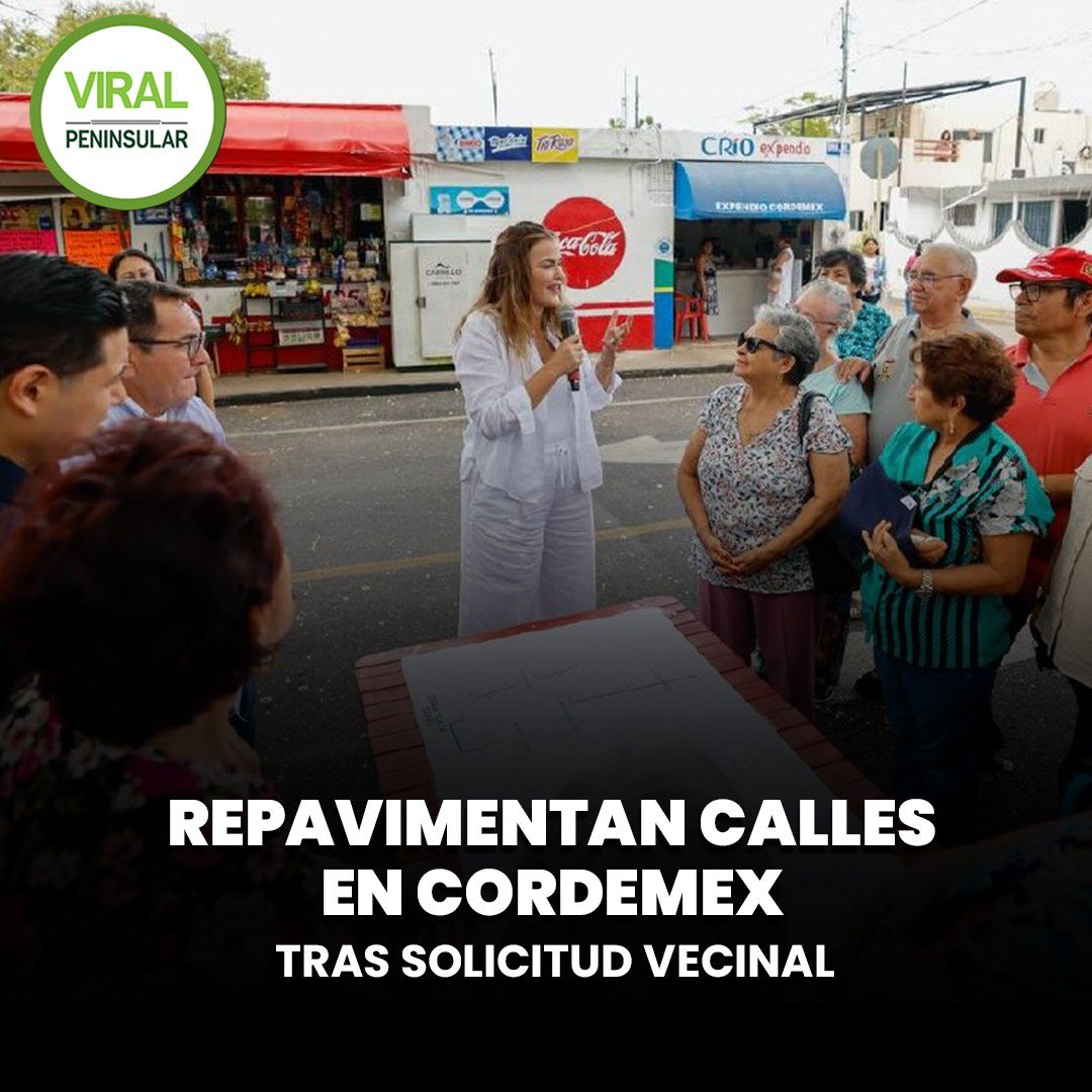 Repavimentan calles en Cordemex tras solicitud vecinal