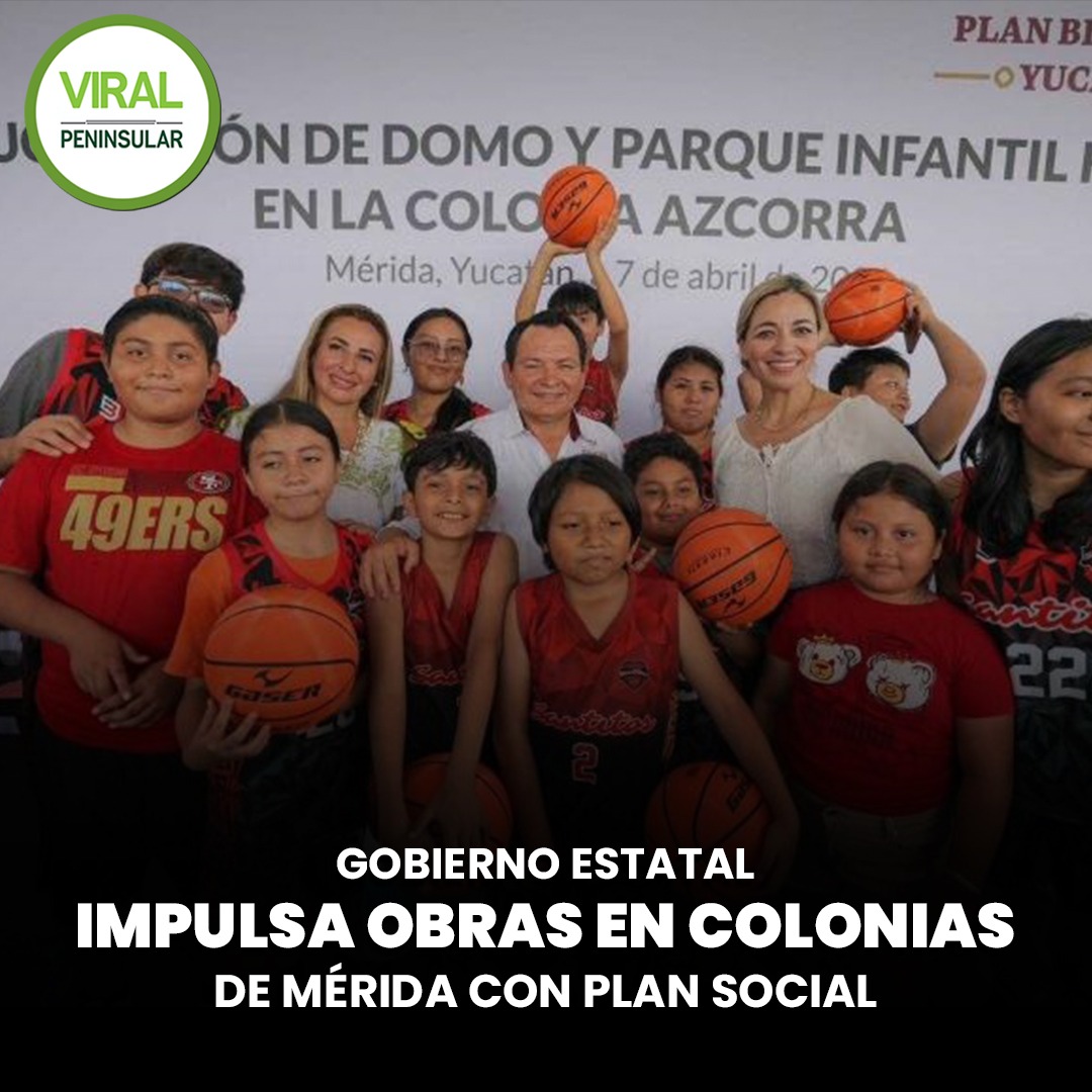 Gobierno estatal impulsa obras en colonias de Mérida con plan social