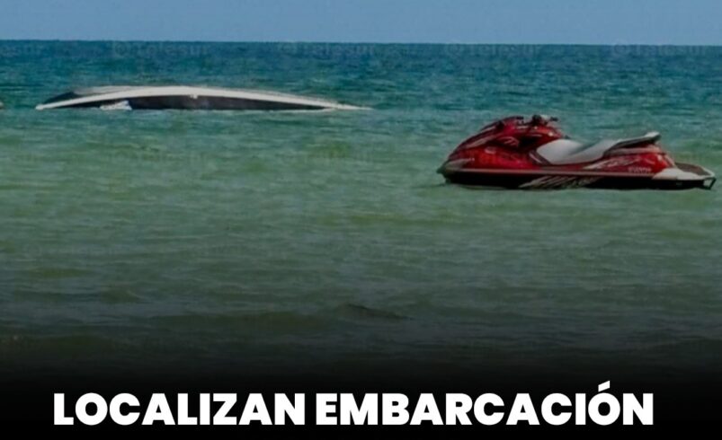 Localizan embarcación volcada en playas de Telchac Puerto