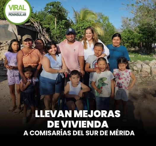 Llevan mejoras de vivienda a comisarías del sur de Mérida