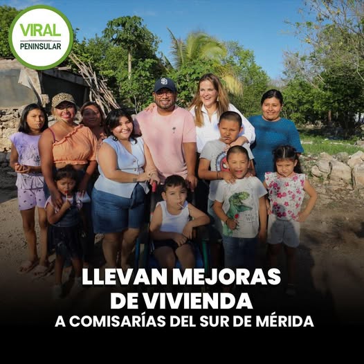 Llevan mejoras de vivienda a comisarías del sur de Mérida