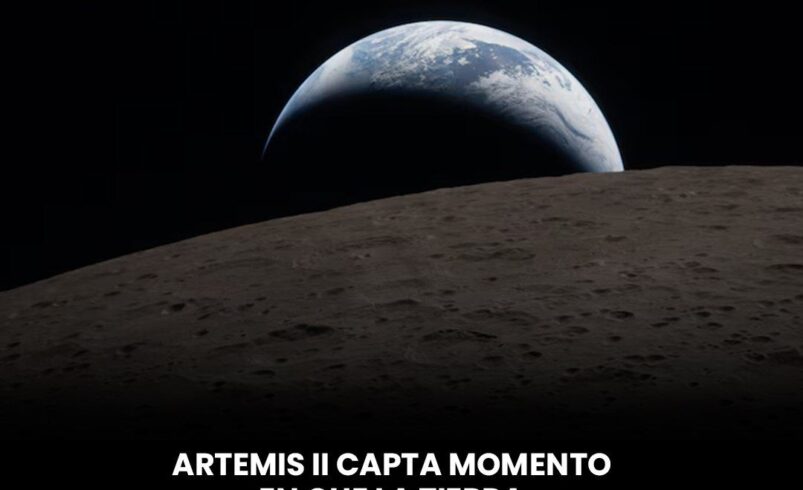 Artemis II capta momento en que la Tierra “desaparece” tras la Luna